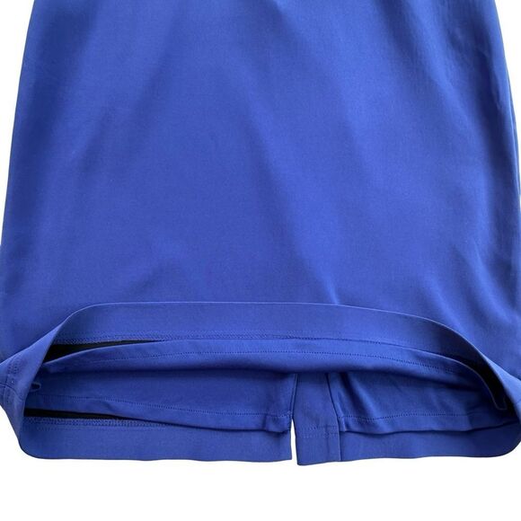 ADRIANNA PAPELL Cornflower Blue Ruched Pleated Dress Sheath Cocktail Size 6 - Picture 13 of 15